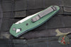 Benchmade Osbourne Satin Reverse Tanto Green w Purple Backspacer Axis lock folder 940