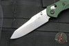 Benchmade Mini Osbourne Green Reverse Tanto Satin Blade Axis lock folder 945