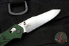 Benchmade Mini Osbourne Green Reverse Tanto Satin Blade Axis lock folder 945