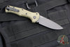 Benchmade Mini Claymore OTS Auto Knife- OD Green Body- Dark Gray Plain Edge Blade 9570BK-1