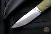 Benchmade Puukko Fixed Blade OD Green Handle Leather Sheath Model 200