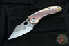 Borka Custom Stitch- Bloodwash Finished Titanium Handles and Clip- Full Rock Ground Blade and Back Strap!