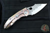 Borka Custom Stitch- Bloodwash Finished Titanium Handles and Clip- Full Rock Ground Blade and Back Strap!