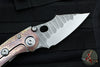 Borka Custom Stitch- Bloodwash Finished Titanium Handles and Clip- Full Rock Ground Blade and Back Strap!