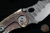 Borka Custom Stitch- Bloodwash Finished Titanium Handles and Clip- Full Rock Ground Blade and Back Strap!