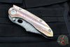 Borka Custom Stitch- Bloodwash Finished Titanium Handles and Clip- Full Rock Ground Blade and Back Strap!