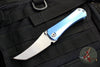 Borka Blades SBHF Tanto Chisel Ground Custom Folder Blue with Hand Rubbed Satin Blade