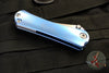 Borka Blades SBHF Tanto Chisel Ground Custom Folder Blue with Hand Rubbed Satin Blade