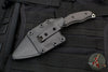 Borka Blades SB1 - John Gray Collaboration- Recurve- Hand Ground Stonewash- Black G-10 Scales- Custom Leather Sheath