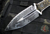 Borka Custom SBD- Double Edge Dagger- 2Saints Skull Custom Handle Scales- Urban Camo Full Serrated Blade