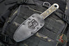 Borka Custom SBD- Double Edge Dagger- 2Saints Skull Custom Handle Scales- Urban Camo Full Serrated Blade