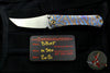 Borka Blades SBHF Tanto Chisel Ground Custom Folder Flamed Titanium with Hand Rubbed Satin Blade