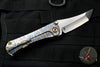 Borka Blades SBHF Tanto Chisel Ground Custom Folder Flamed Titanium with Hand Rubbed Satin Blade