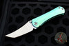 Borka SBHF Custom Folder- Green Anodized Titanium with Satin Chisel Ground Blade
