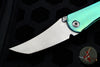 Borka SBHF Custom Folder- Green Anodized Titanium with Satin Chisel Ground Blade