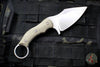 Borka Blades SRambit Fixed Blade -Stonewash with Green Micarta Scales
