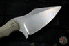 Borka Blades SRambit Fixed Blade -Stonewash with Green Micarta Scales