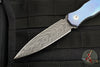 Blackside Customs Phase 7- Double Edge Dagger - Black Boomerang Damascus with Flamed Titanium Scales BSC-P7-FLTI-DAMASCUS