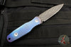 Blackside Customs Phase 7- Double Edge Dagger - Black Boomerang Damascus with Flamed Titanium Scales BSC-P7-FLTI-DAMASCUS