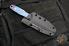 Blackside Customs Phase 7- Double Edge Dagger - Black Boomerang Damascus with Flamed Titanium Scales BSC-P7-FLTI-DAMASCUS