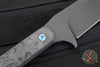 Blackside Customs Fedele X- Tanto Edge- Black Blade- Black Camo Carbon Fiber Scales- Blue Hardware BSC-FX-BLK-BLKCAMO