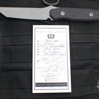 Blackside Customs Kimura Fixed Blade - Gray Matter Finish- Black G-10 Scales BSC-K1-GM-BLKG10