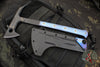 Blackside Customs Rykochet- Tomahawk- Black PVD Finished- Flamed Titanium Handle Scale- Carbon Fiber Head Scales- Titanium Hardware BSC-T-BLK-FLTI-CF