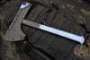 Blackside Customs Rykochet- Tomahawk- Black PVD Finished- Flamed Titanium Handle Scale- Carbon Fiber Head Scales- Titanium Hardware BSC-T-BLK-FLTI-CF
