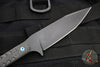 Blackside Customs Fedele X- Tanto Edge- Black DLC Blade- Carbon Fiber Scales- Blue Titanium Hardware BSC-FX-DLC-CF