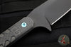 Blackside Customs Fedele X- Tanto Edge- Black DLC Blade- Carbon Fiber Scales- Blue Titanium Hardware BSC-FX-DLC-CF