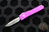 Microtech UTX-70 OTF Knife-CALIFORNIA LEGAL- Single Edge- Violet With Stonewash Plain Edge CA148-10 VI