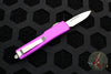 Microtech UTX-70 OTF Knife-CALIFORNIA LEGAL- Single Edge- Violet With Stonewash Plain Edge CA148-10 VI