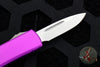 Microtech UTX-70 OTF Knife-CALIFORNIA LEGAL- Single Edge- Violet With Stonewash Plain Edge CA148-10 VI
