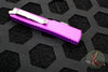 Microtech UTX-70 OTF Knife-CALIFORNIA LEGAL- Single Edge- Violet With Stonewash Plain Edge CA148-10 VI