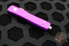 Microtech UTX-70 OTF Knife-CALIFORNIA LEGAL- Single Edge- Violet With Stonewash Plain Edge CA148-10 VI