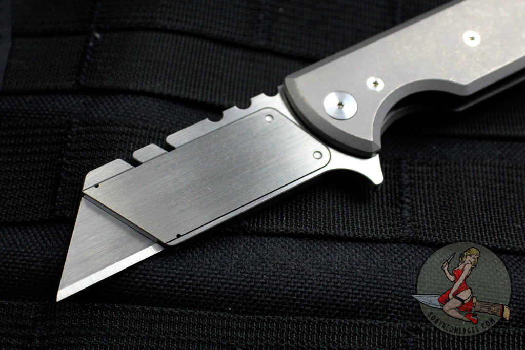 Chaves C.H.U.B - Utility Razor Knife, Tumbled Titanium