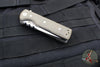 Chaves Knives T.A.K. Flipper - Tanto Edge- OD Green Micarta Scales