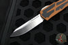 Heretic Colossus OTF Auto- Single Edge- Root Beer Handle- Stonewash Plain Edge H039-2A-RB
