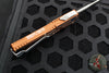 Heretic Colossus OTF Auto- Single Edge- Root Beer Handle- Stonewash Part Serrated Edge H039-2B-RB