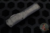 Heretic Custom Colossus OTF Auto- Double Edge- Black with Fat Carbon Black Dunes Inlay- Baker Forge Damascus Blade