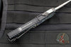 Heretic Custom Colossus OTF Auto- Tanto Edge- Black Handle with Abalone Inlay- Cracked Ice Finished Blade