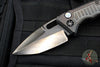 Heretic Knives Custom Medusa OTS Auto- Tanto Edge- DLC Titanium Handle with Frag Pattern- Stealth Polished Blade- Abalone Button And Clip Inlay- Serial Number 16