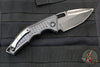 Heretic Knives Custom Medusa OTS Auto- Tanto Edge- DLC Titanium Handle with Frag Pattern- Stealth Polished Blade- Abalone Button And Clip Inlay- Serial Number 16