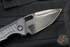 Heretic Knives Custom Medusa OTS Auto- Tanto Edge- DLC Titanium Handle with Frag Pattern- Stealth Polished Blade- Abalone Button And Clip Inlay- Serial Number 16
