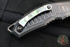 Heretic Knives Custom Medusa OTS Auto- Tanto Edge- DLC Titanium Handle with Frag Pattern- Stealth Polished Blade- Abalone Button And Clip Inlay- Serial Number 16