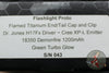 Heretic Prototype Flashlight- Flamed Titanium- Green Turbo Glow