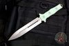 Heretic Nephilim Double Edge Fixed Blade - Battleworn with Jade G-10 Scales H003-5A-JADE