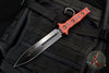 Heretic Nephilim Double Edge Fixed Blade - Black DLC with Red/Black G-10 Scales H003-6A-REDBLK