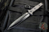 Heretic Nephilim Double Edge Fixed Blade - Battleworn Black with Carbon Fiber Scales H003-8A-CF