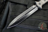 Heretic Nephilim Double Edge Fixed Blade - Battleworn Black with Carbon Fiber Scales H003-8A-CF